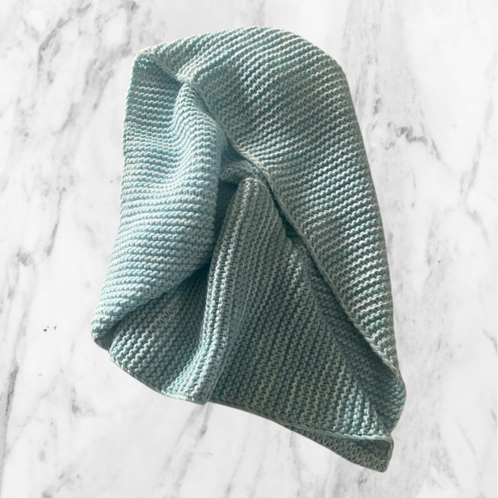 Aqua Knit Infinity Scarf Lightweight Cozy Wrap OS One SIze